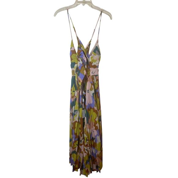 ASTR The Label NWT Sz L Blythe Dress in Lime Rust Floral SOLD OUT Revolve - Picture 6 of 9